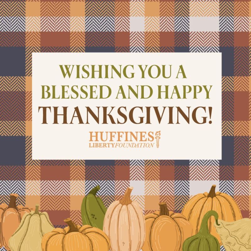 Image for the Tweet beginning: Happy Thanksgiving from the Huffines